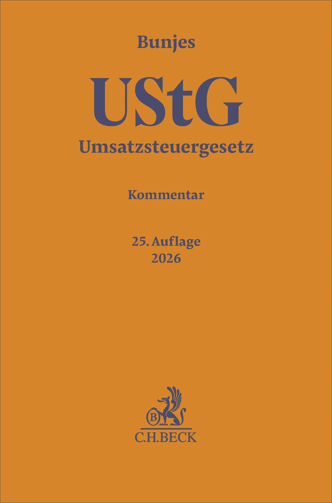 Cover: Umsatzsteuergesetz. UStG (Hardcover) von Johann Bunjes