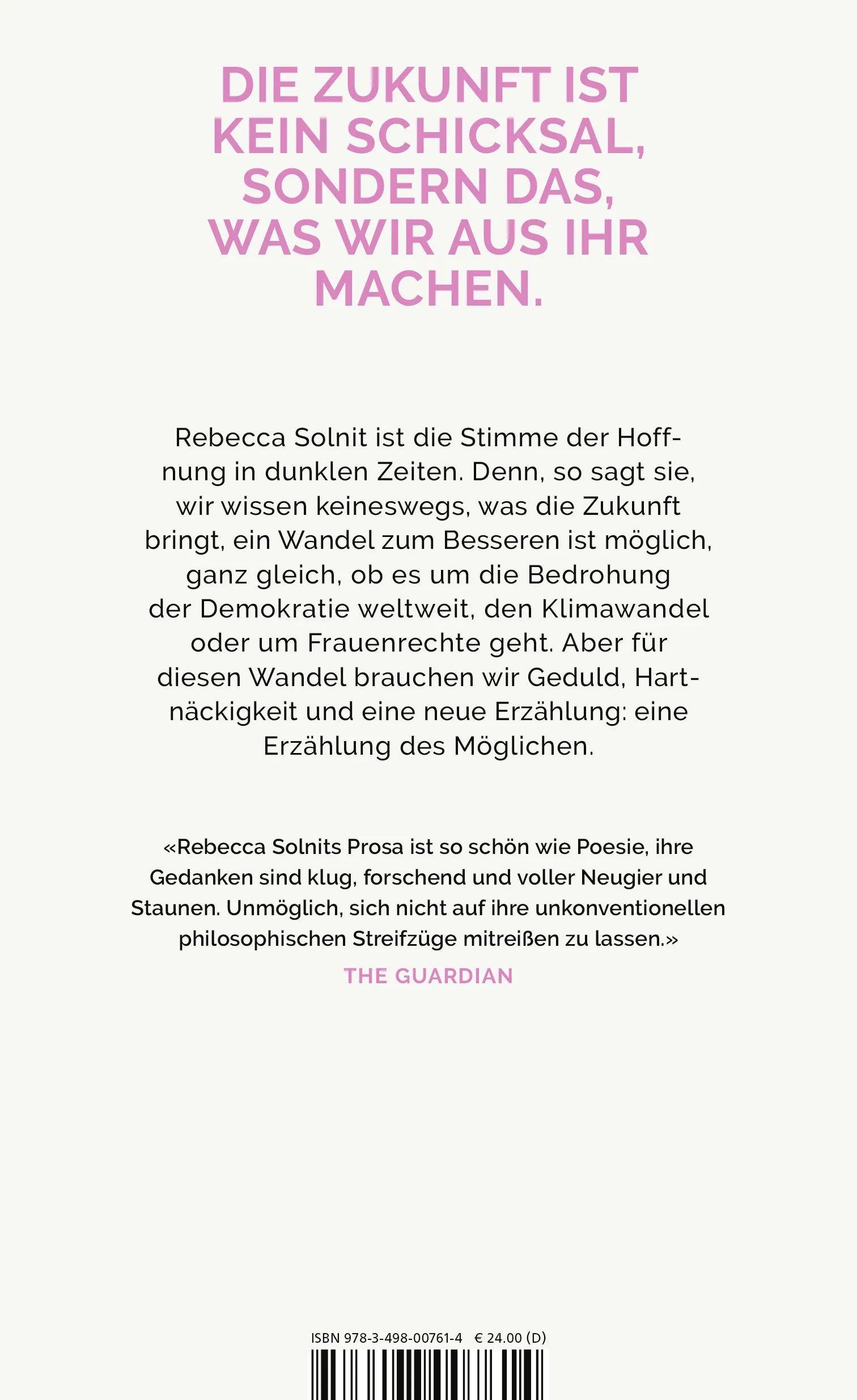Buchrückseite von 'Umwege' mit Klappentext - Gebundene Ausgabe