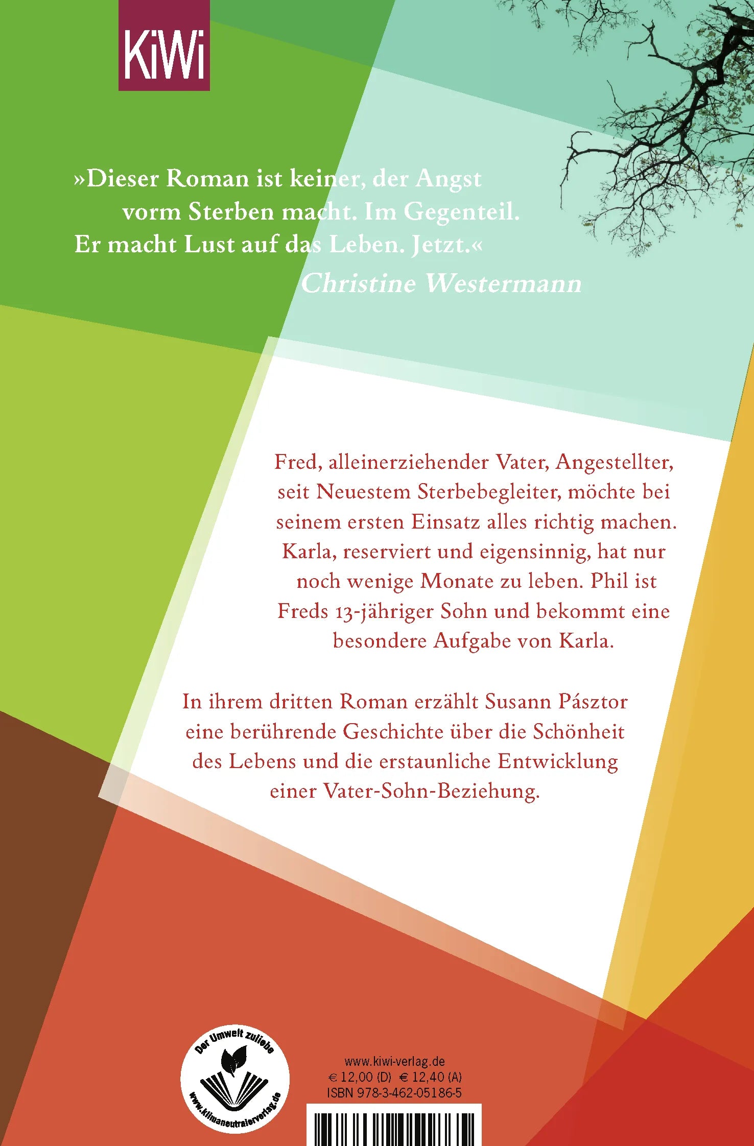 Buchrückseite von 'Und dann steht einer auf und öffnet das Fenster' mit Klappentext - Taschenbuch