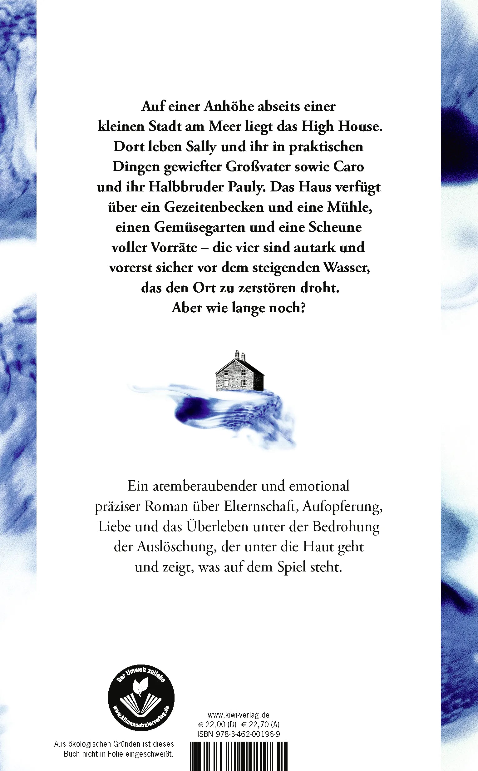 Buchrückseite von 'Und dann verschwand die Zeit' mit Klappentext - Gebundene Ausgabe