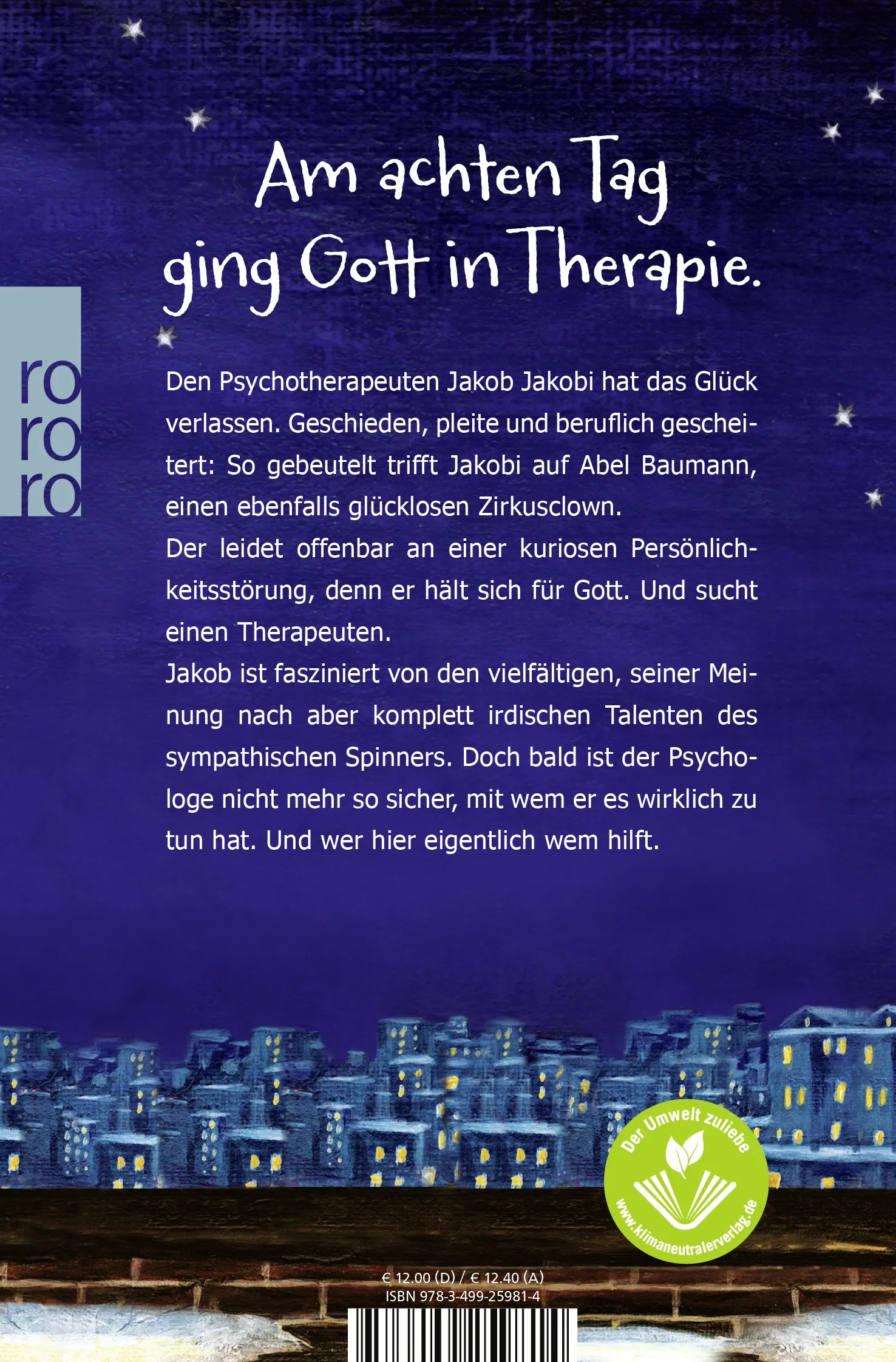 Buchrückseite von 'Und Gott sprach: Wir müssen reden!' mit Klappentext - Taschenbuch