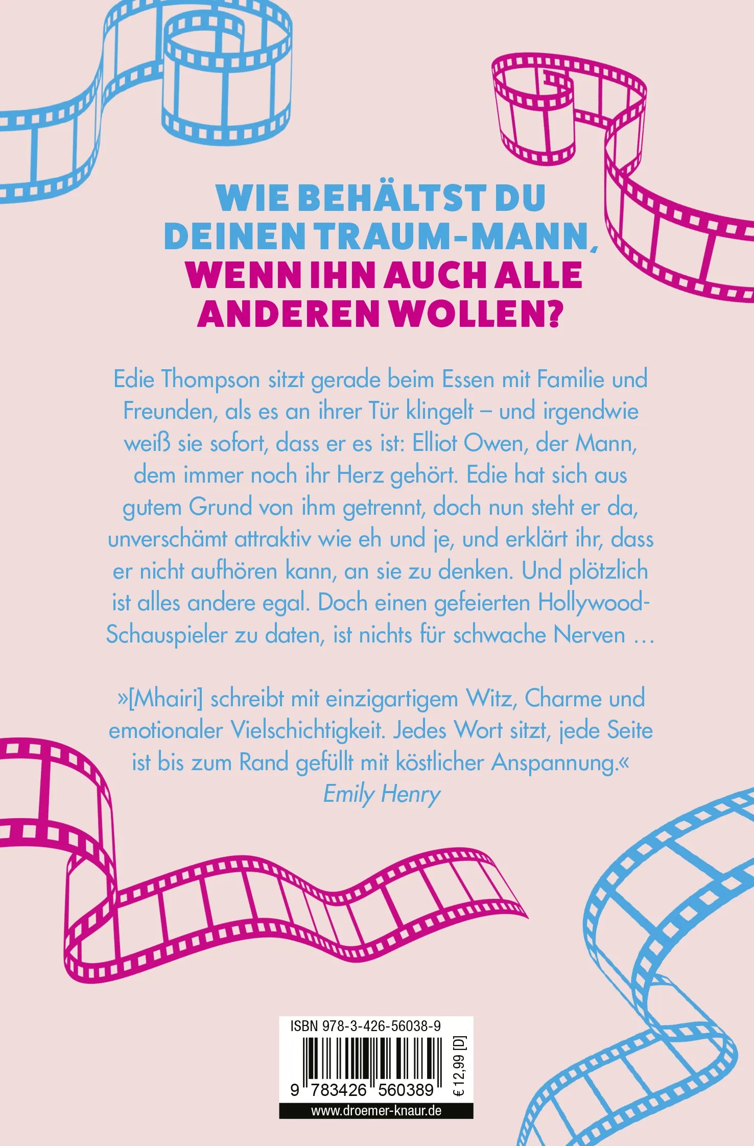 Buchrückseite von 'Und plötzlich ist es wunderbar' mit Klappentext - Taschenbuch