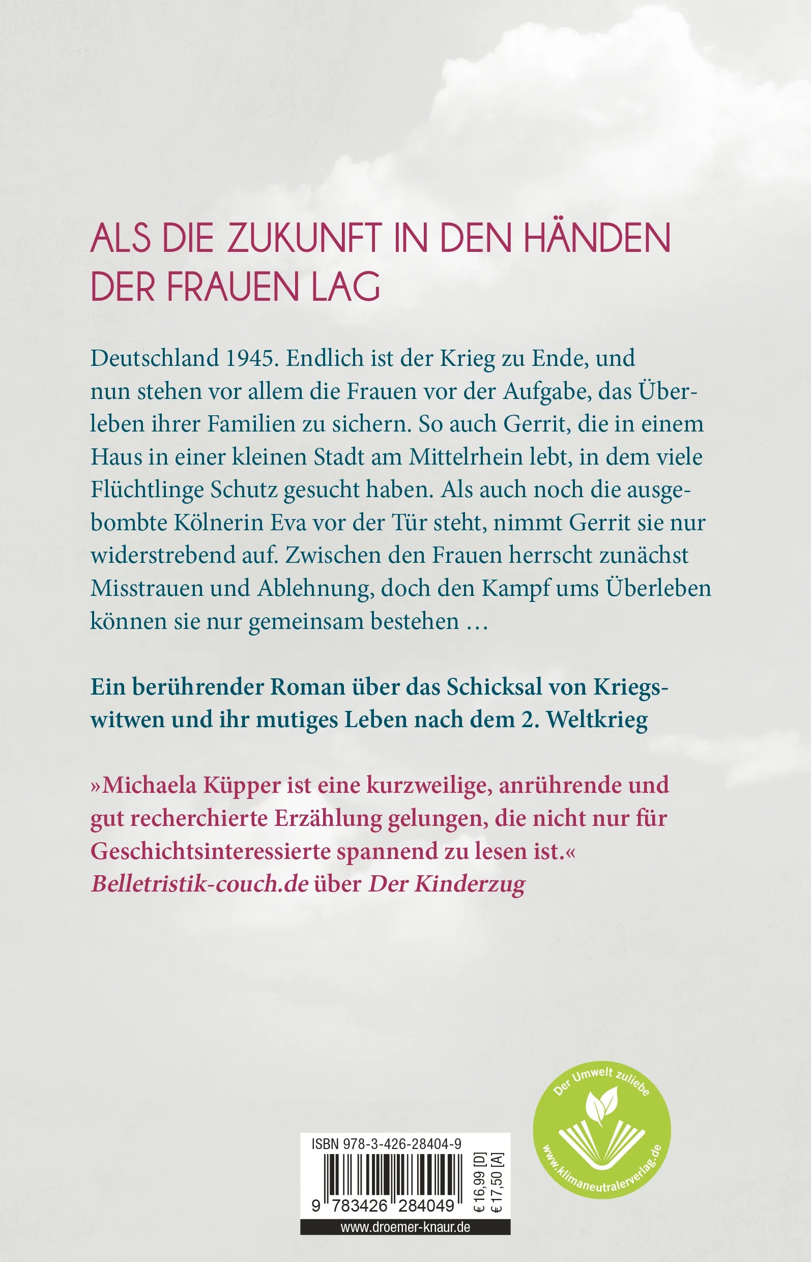 Buchrückseite von 'Und trotzdem leben wir' mit Klappentext - Paperback