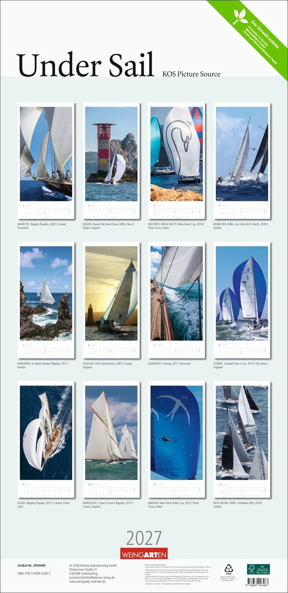 Under Sail Kalender 2027 – Ansicht