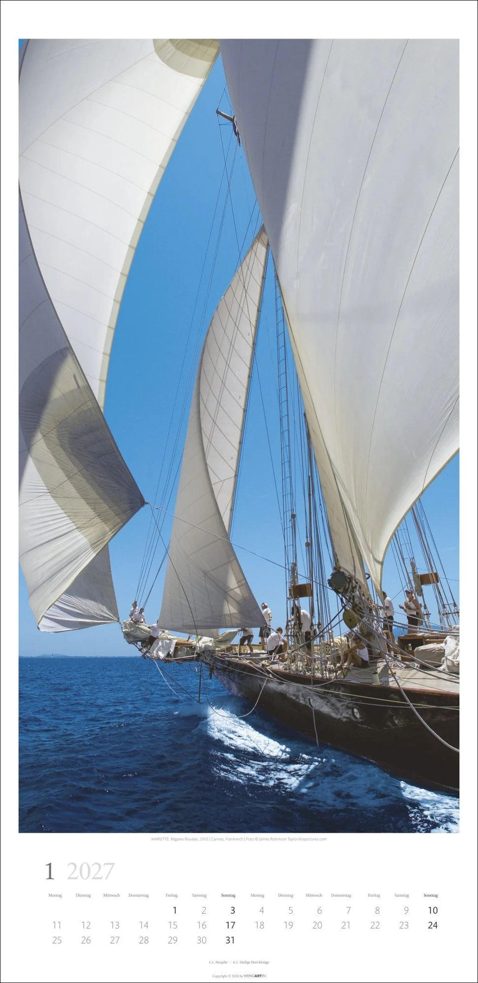 Under Sail Kalender 2027 – Ansicht