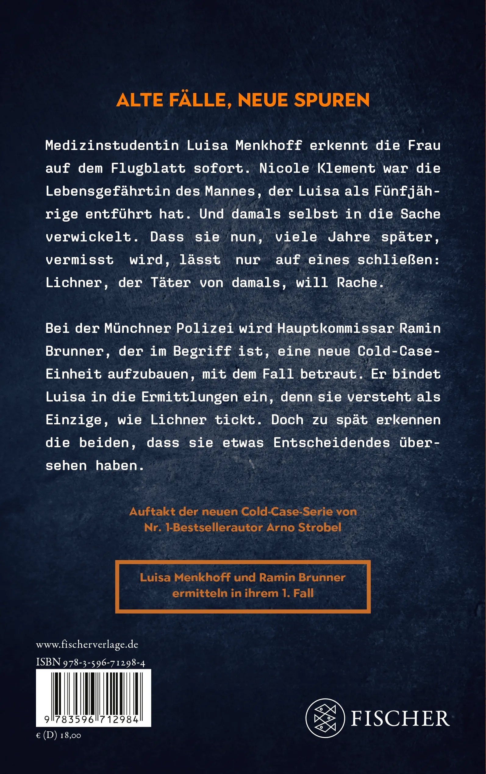 Rückseite: Ungelöst – Die erste Zeugin (Paperback)