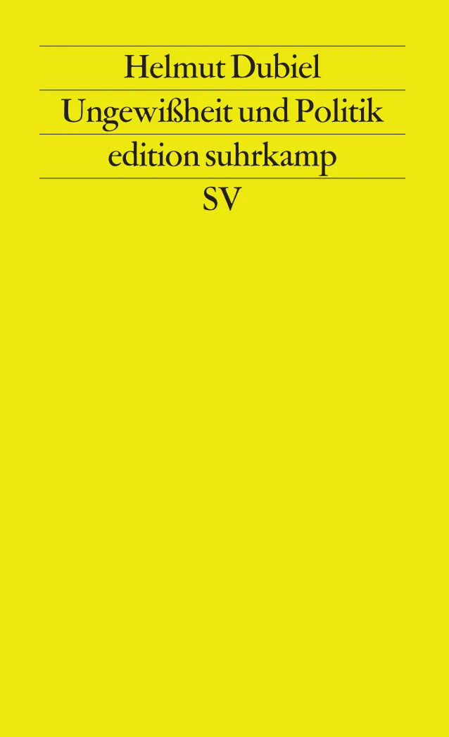 Buchcover von 'Ungewißheit und Politik' - Taschenbuch von Helmut Dubiel
