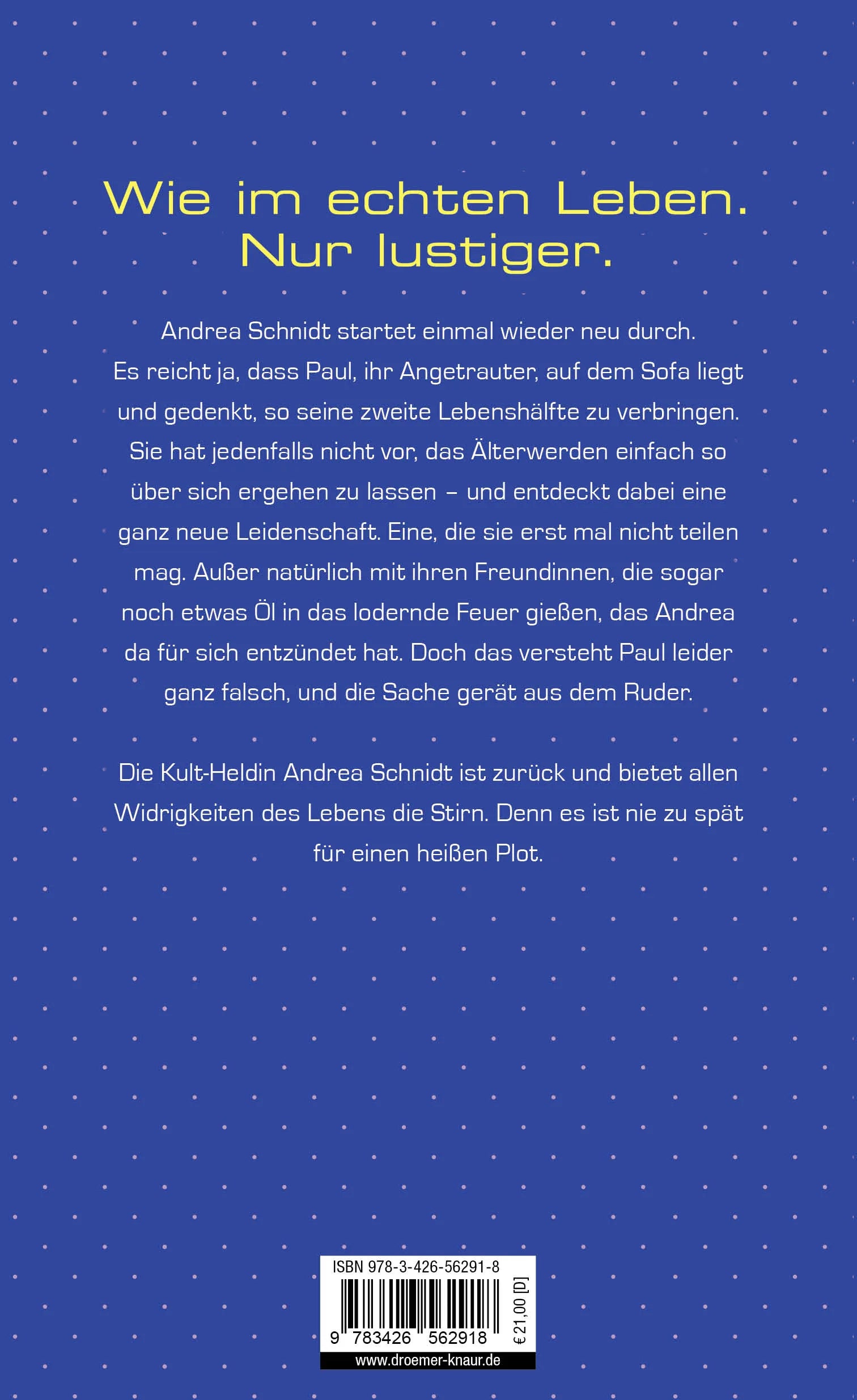 Buchrückseite von 'Ungezügelt' mit Klappentext - Gebundene Ausgabe