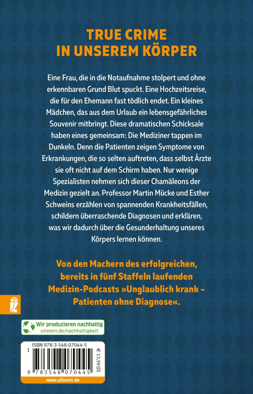 Buchrückseite von 'Unglaublich krank' mit Klappentext - Taschenbuch
