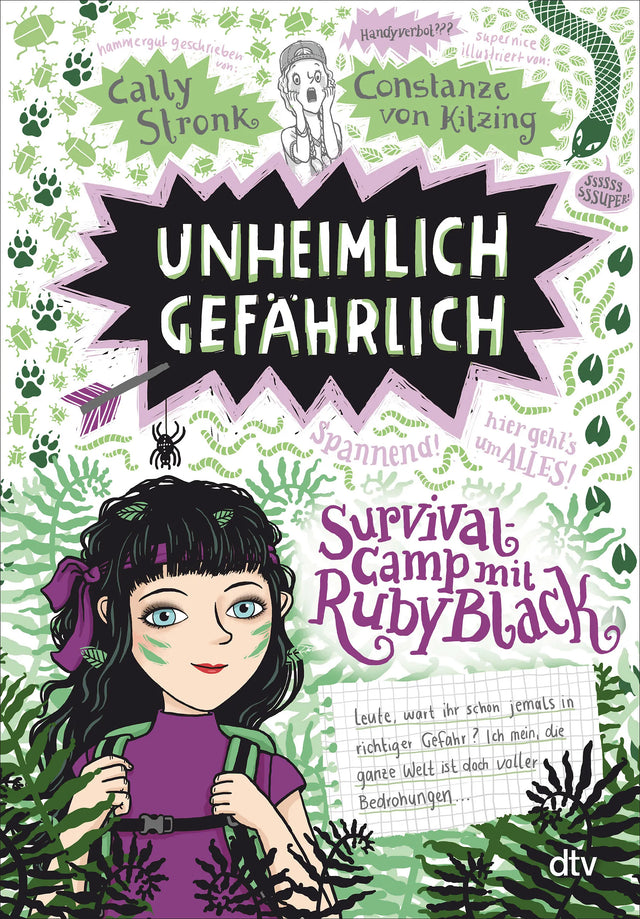 Buchcover von 'Unheimlich gefährlich – Survivalcamp mit Ruby Black' - Taschenbuch von Cally Stronk