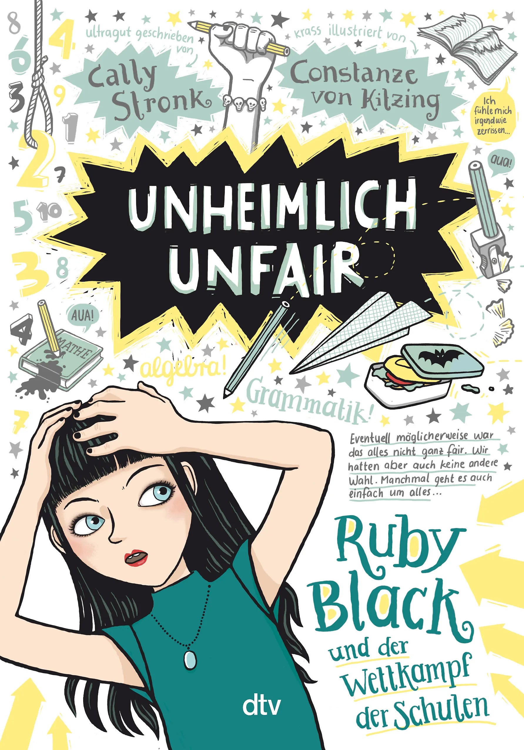 Buchcover von 'Unheimlich unfair – Ruby Black und der Wettkampf der Schulen' - Taschenbuch von Cally Stronk