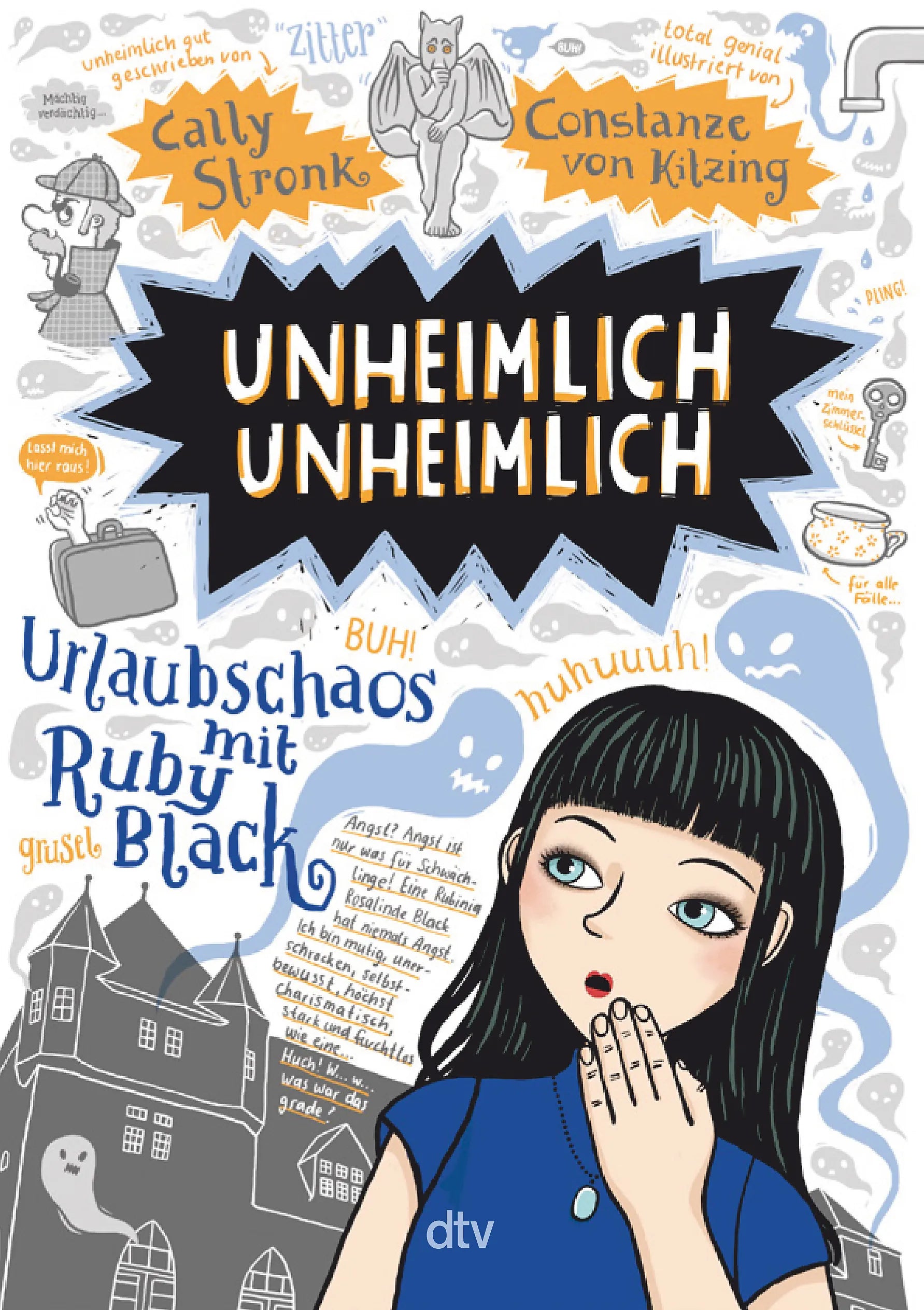 Buchcover von 'Unheimlich unheimlich – Urlaubschaos mit Ruby Black' - Taschenbuch von Cally Stronk