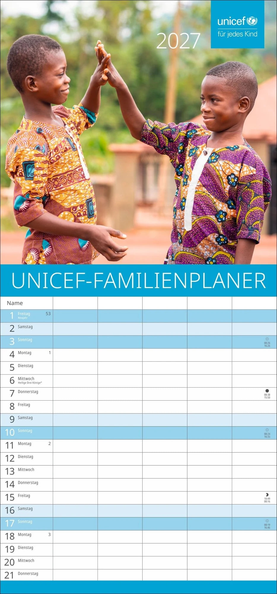 Familienplaner: Unicef Familienplaner 2027