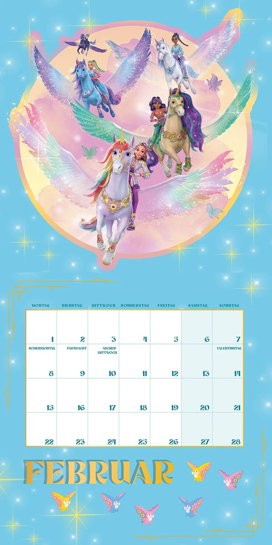 Unicorn Academy: Wandkalender 2027 – Ansicht