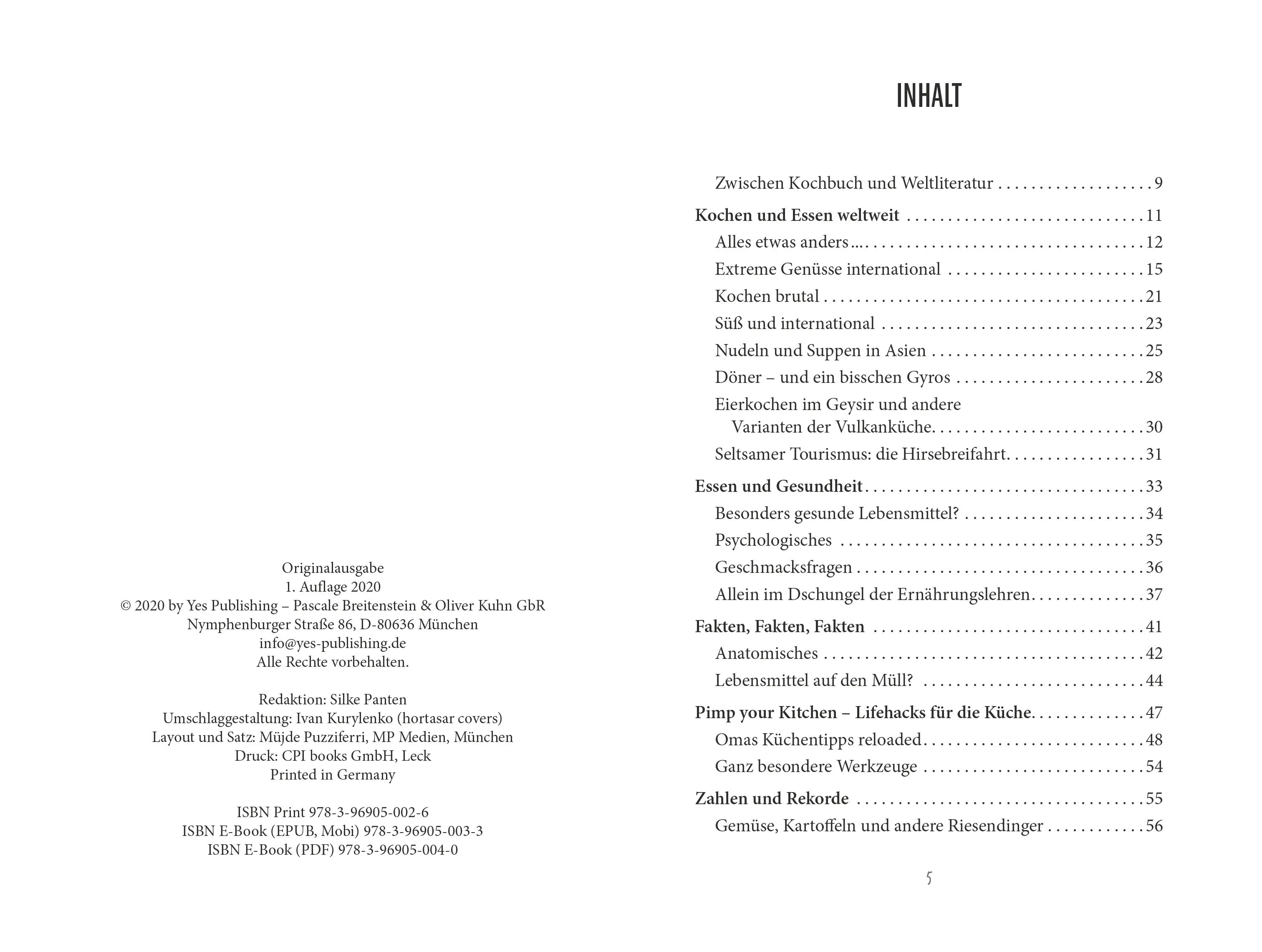 Innenansicht von 'Unnützes Kochwissen' - Taschenbuch