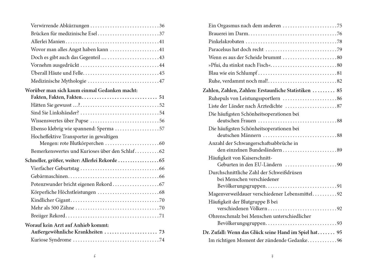 Innenansicht von 'Unnützes Medizinwissen' - Taschenbuch