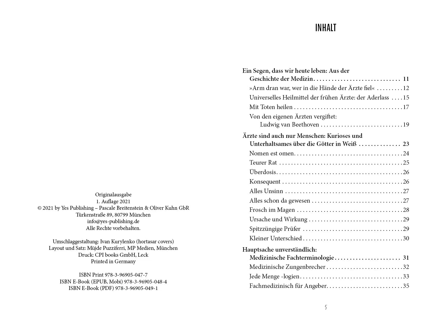 Innenansicht von 'Unnützes Medizinwissen' - Taschenbuch