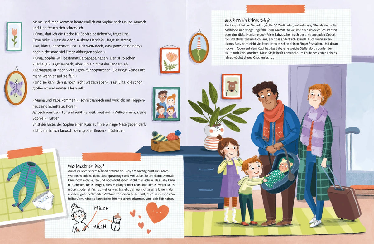 Detailansicht: Unser Geschwisterchen ist da! (Hardcover)