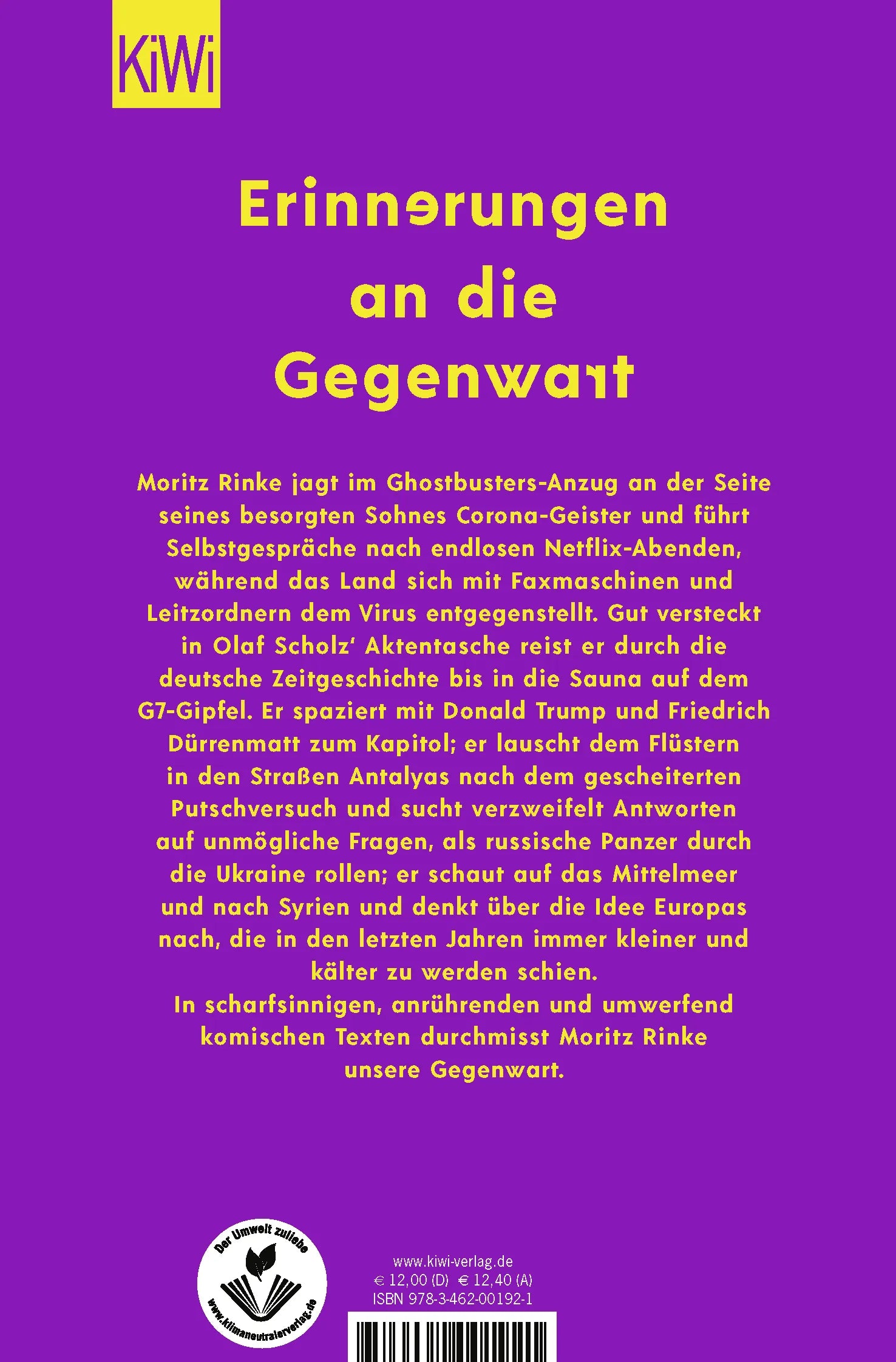 Buchrückseite von 'Unser kompliziertes Leben' mit Klappentext - Taschenbuch