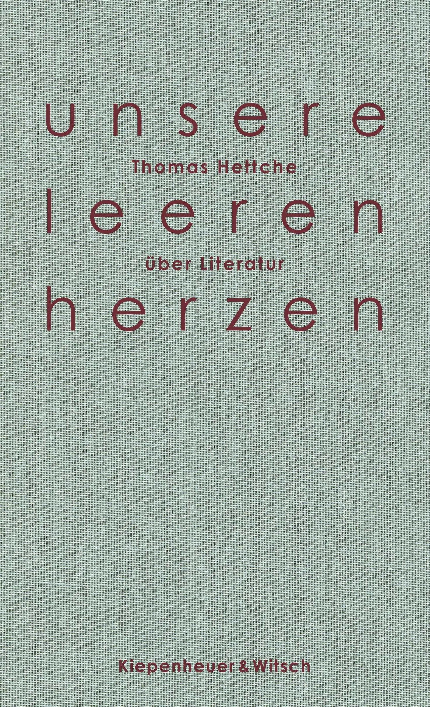 Buchcover von 'Unsere leeren Herzen' - Gebundene Ausgabe von Thomas Hettche