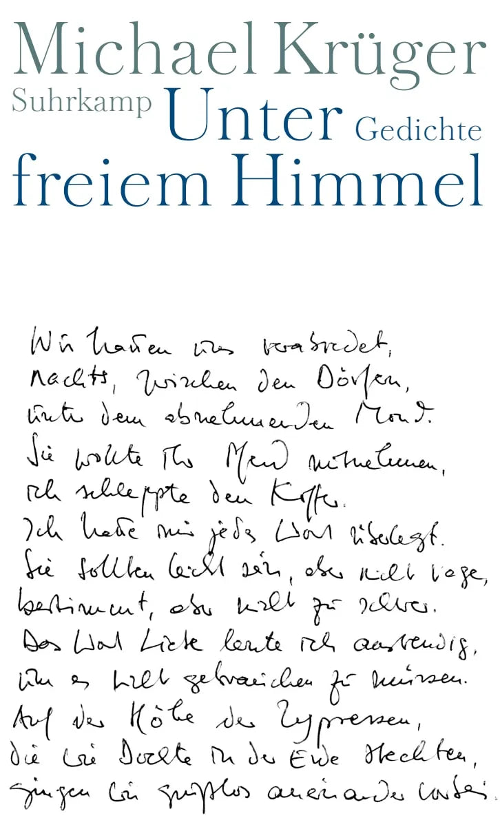 Buchcover von 'Unter freiem Himmel' - Gebundene Ausgabe von Michael Krüger