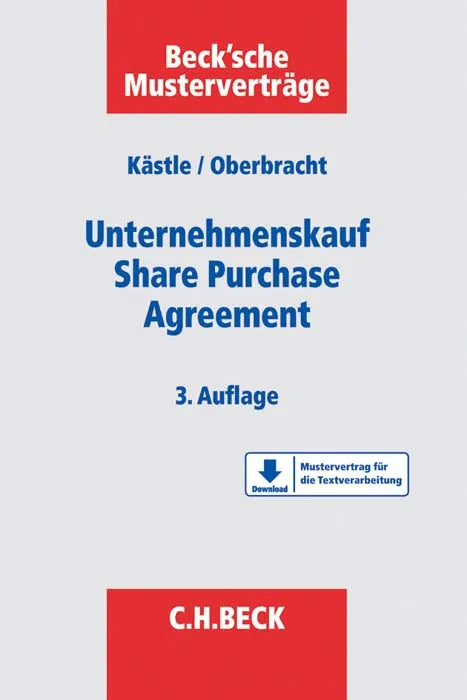 Buchcover von 'Unternehmenskauf - Share Purchase Agreement' - Taschenbuch von Florian Kästle