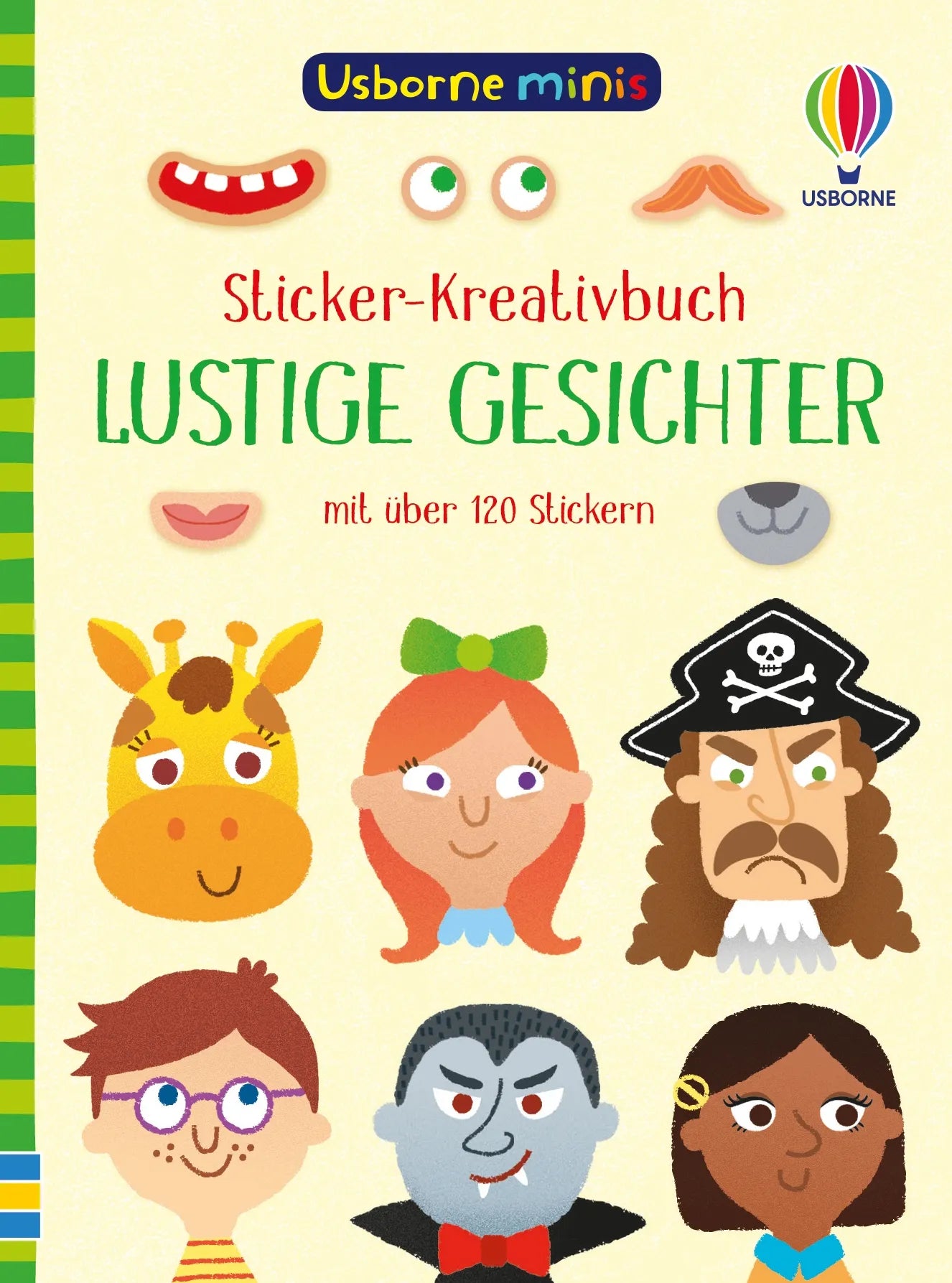 Buchcover von 'Usborne Minis - Sticker-Kreativbuch: Lustige Gesichter' - Taschenbuch von Sam Smith