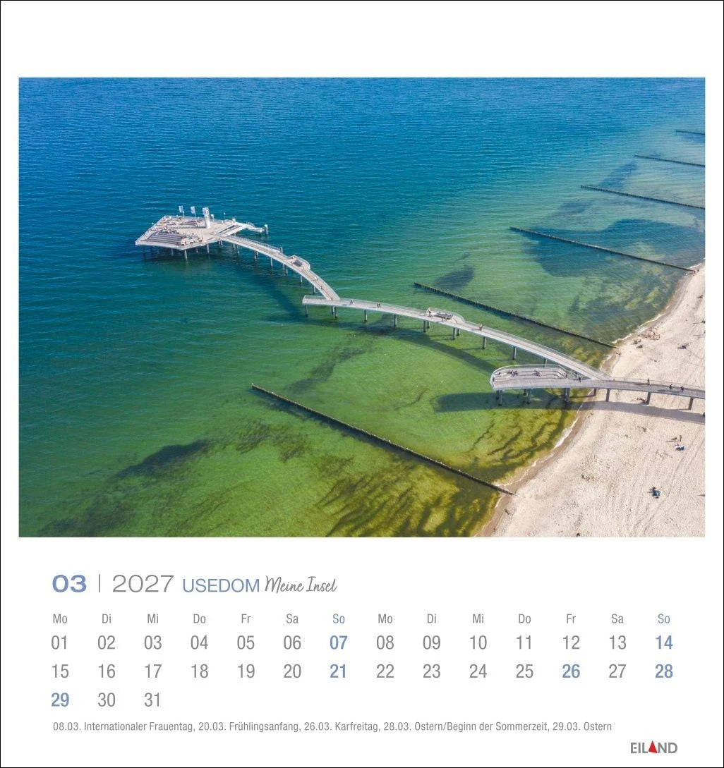 Usedom Postkartenkalender 2027 - Meine Insel – Ansicht