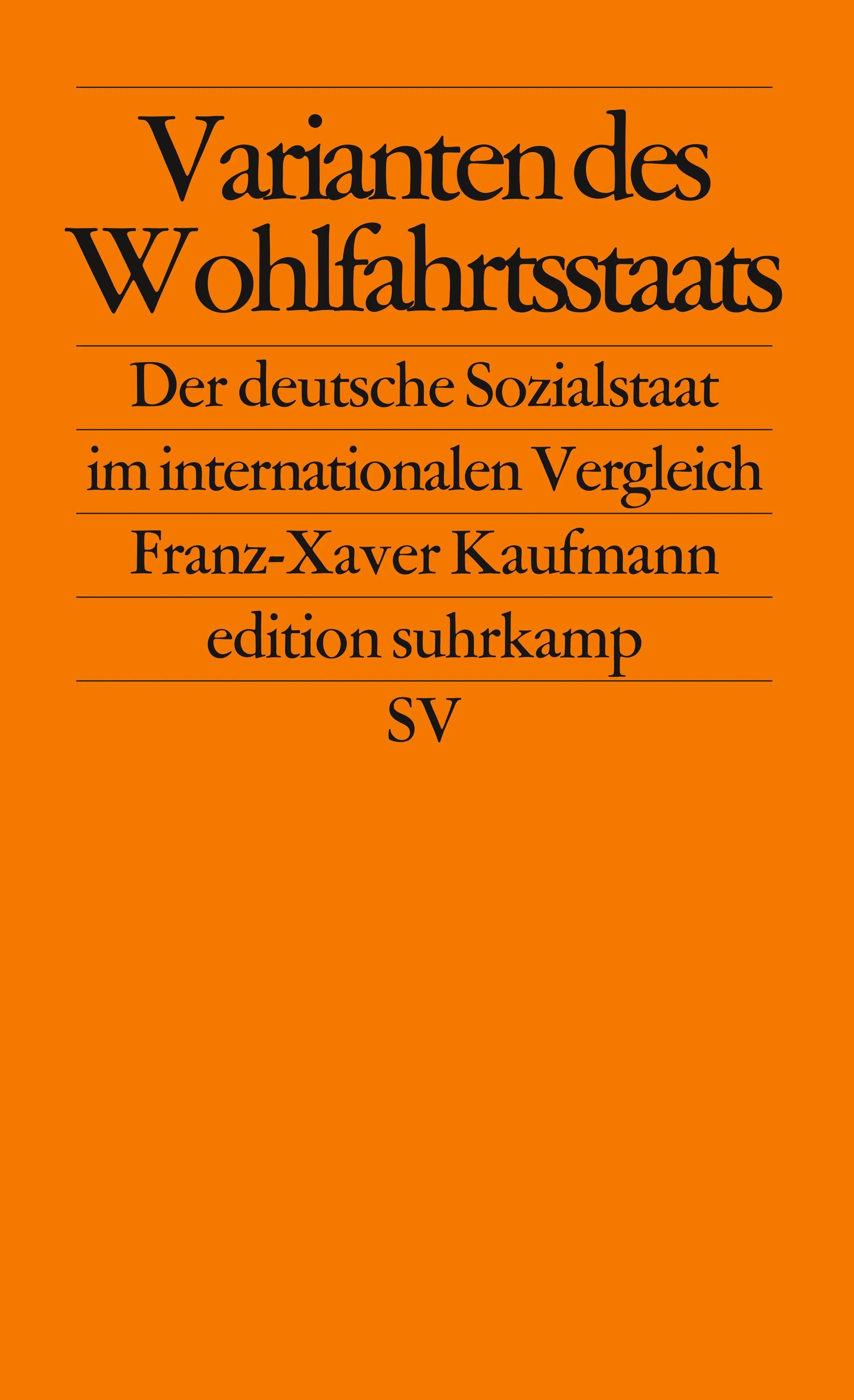 Buchcover von 'Varianten des Wohlfahrtsstaats' - Taschenbuch von Franz-Xaver Kaufmann