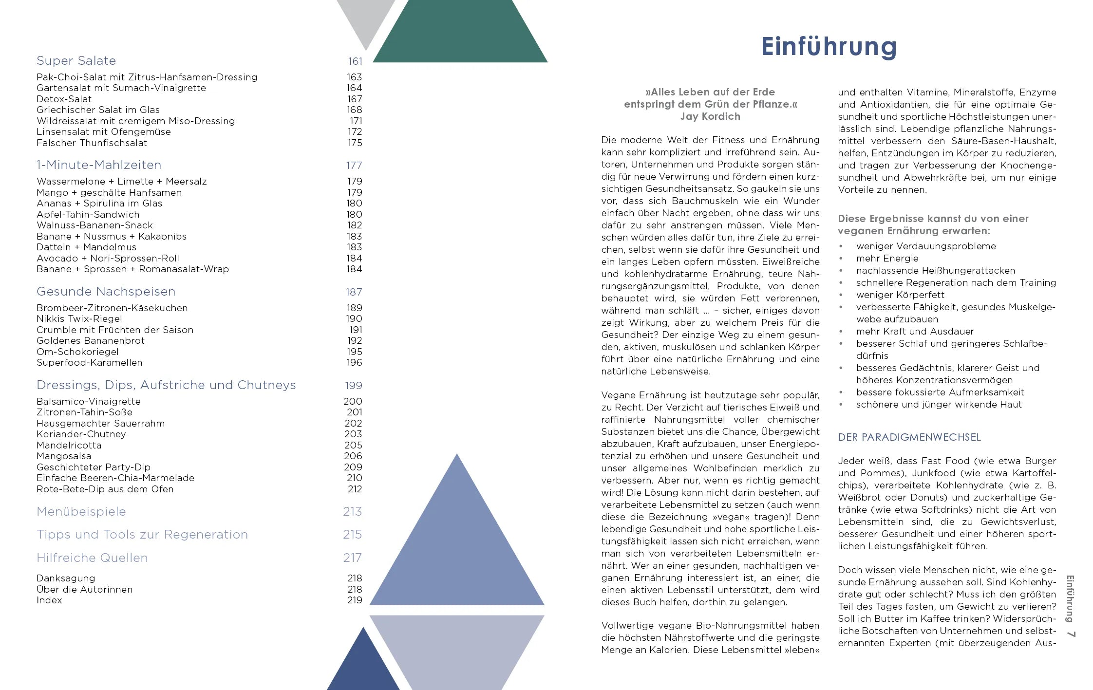 Innenansicht von 'Vegan für Sportler' - Taschenbuch