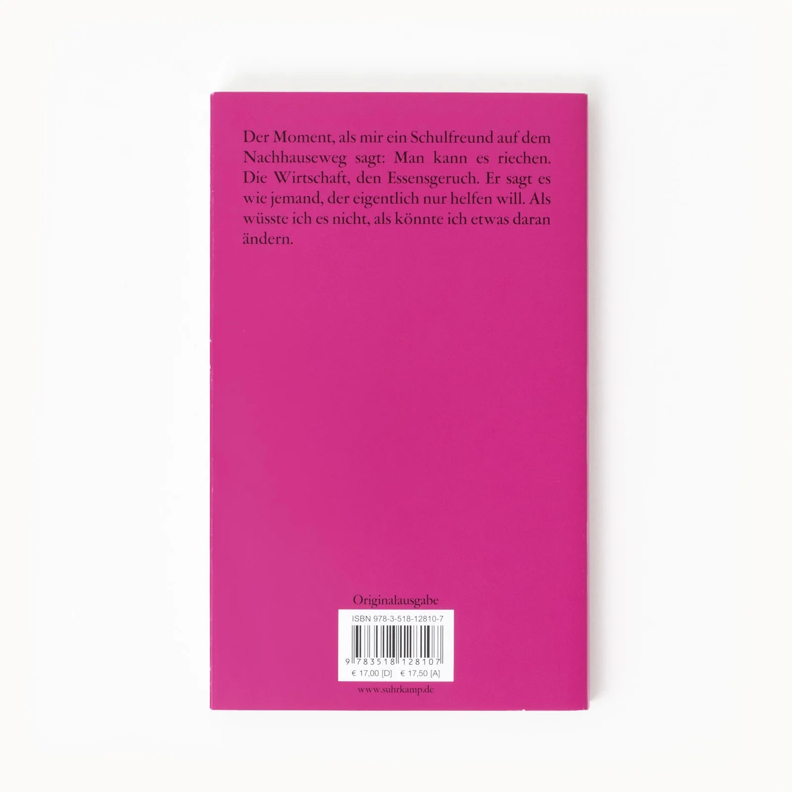 Buchrückseite von 'Verdunstung in der Randzone' mit Klappentext - Taschenbuch
