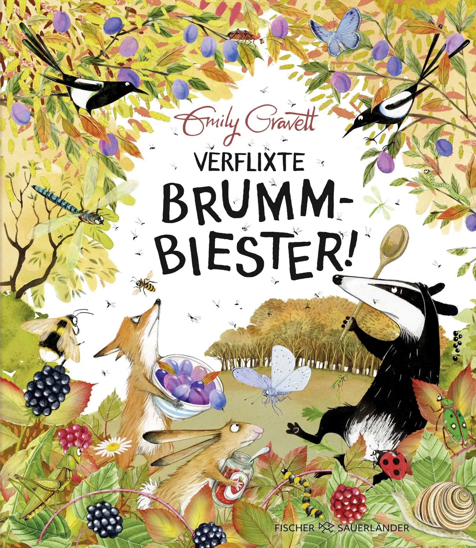 Buchcover von 'Verflixte Brummbiester' - Gebundene Ausgabe von Emily Gravett