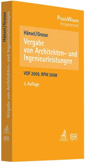 Buchcover von 'Vergabe von Architekten- und Ingenieurleistungen' - Taschenbuch von Tobias Hänsel