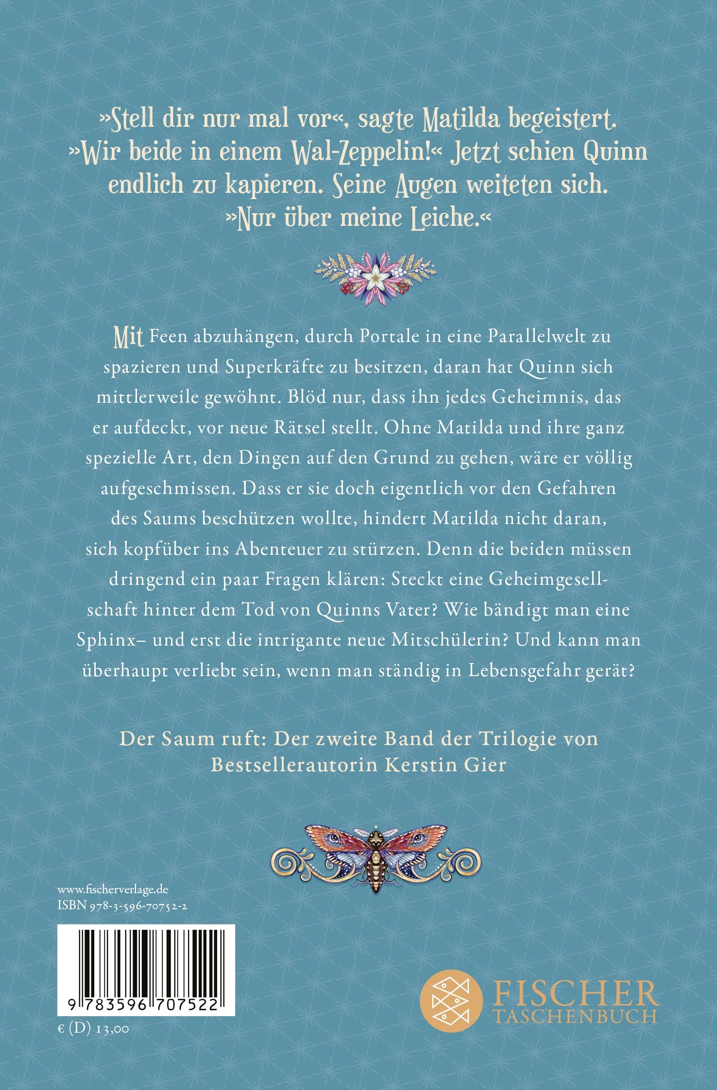 Buchrückseite von 'Vergissmeinnicht - Was bisher verloren war' mit Klappentext - Taschenbuch