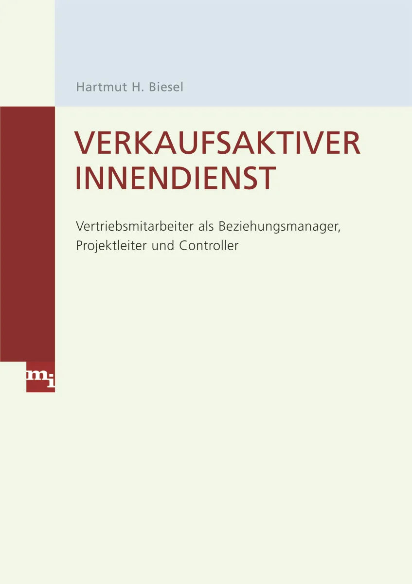 Buchcover von 'Verkaufsaktiver Innendienst' - Gebundene Ausgabe von Hartmut H. Biesel