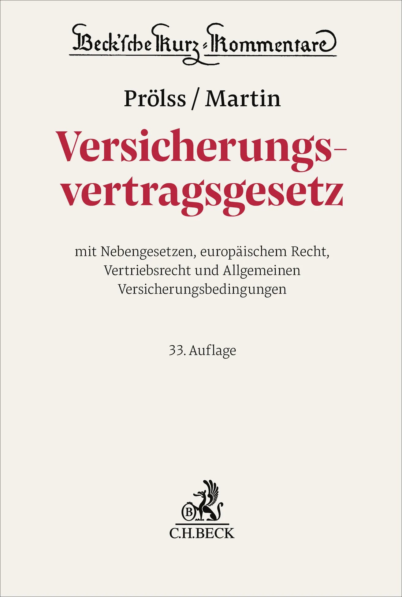 Cover: Versicherungsvertragsgesetz. VVG (Hardcover) von Christian Armbrüster