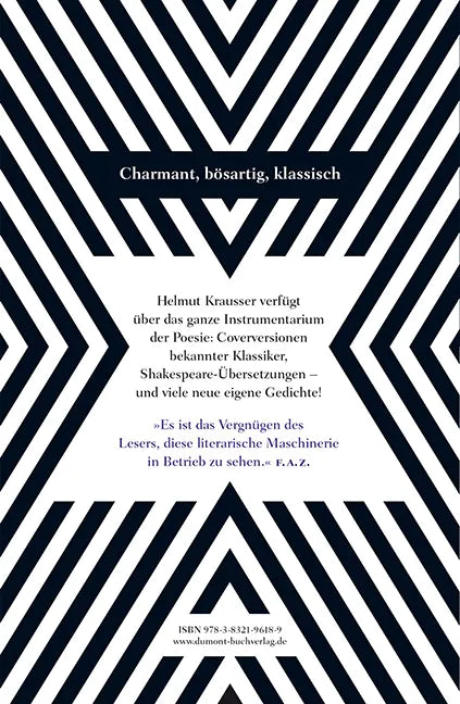 Buchrückseite von 'Verstand und Kürzungen' mit Klappentext - Gebundene Ausgabe