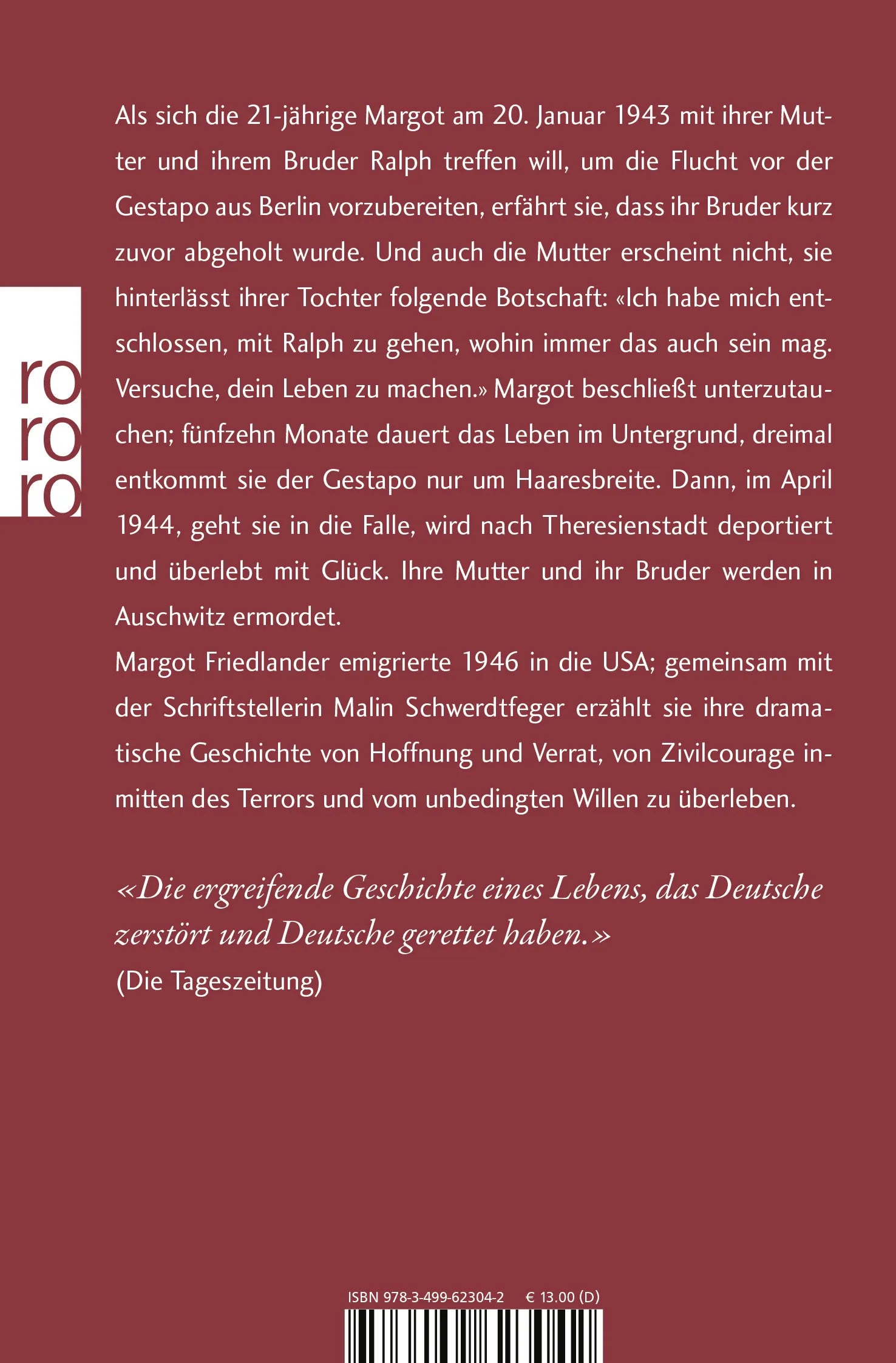 Rückseite: "Versuche, dein Leben zu machen" (Taschenbuch)