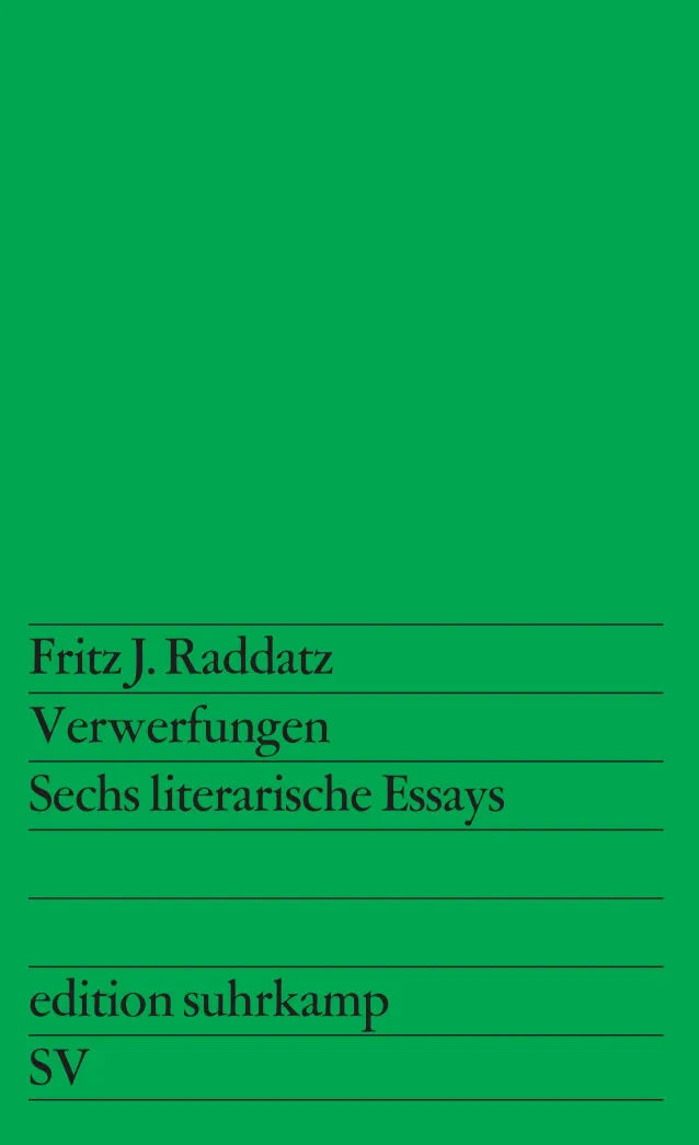 Buchcover von 'Verwerfungen' - Taschenbuch von Fritz J. Raddatz