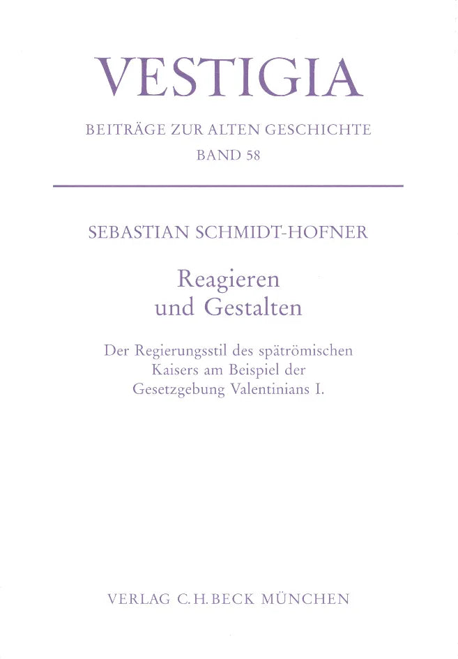 Buchcover von 'Vestigia / Reagieren und Gestalten' - Gebundene Ausgabe von Sebastian Schmidt-Hofner