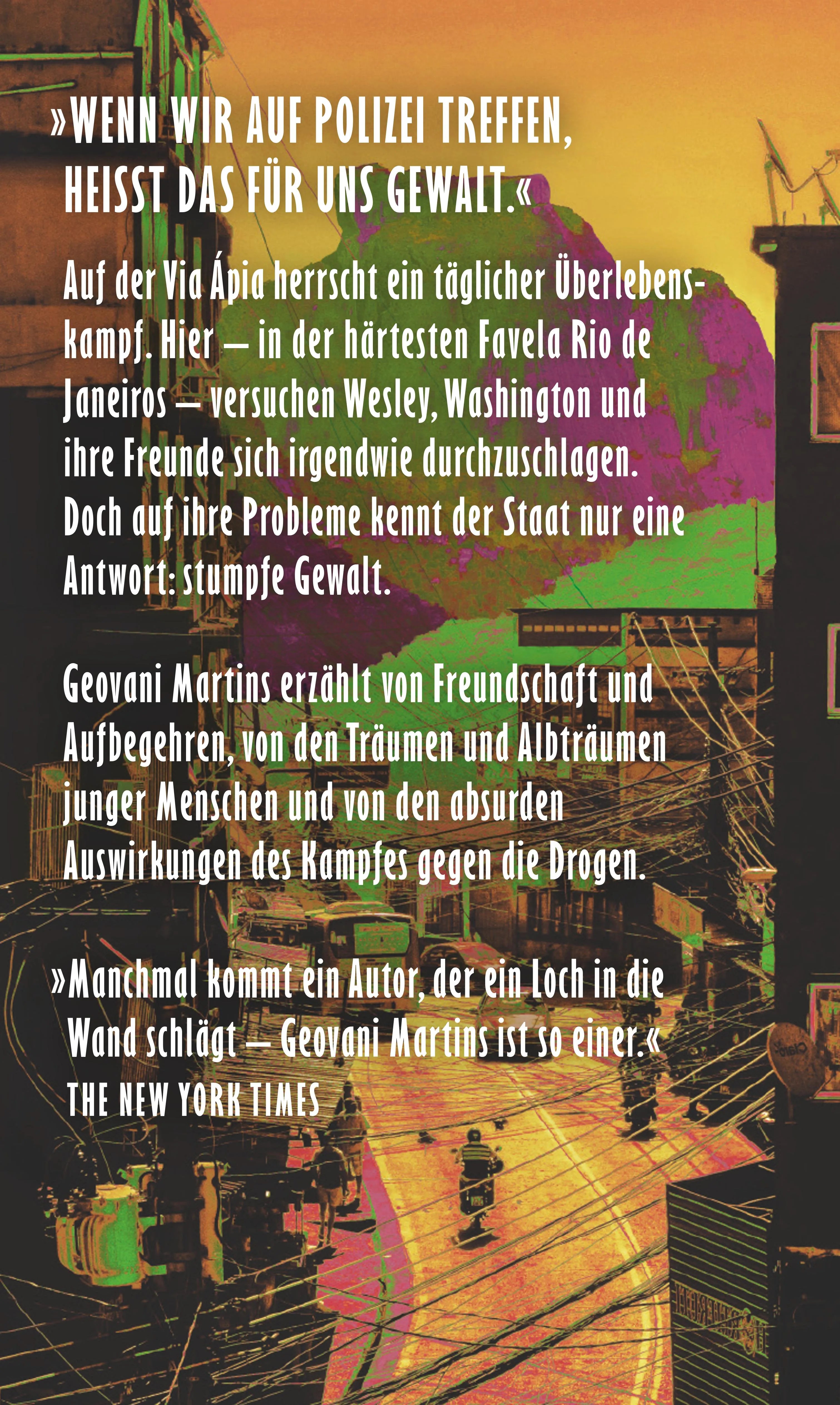 Buchrückseite von 'Via Ápia' mit Klappentext - Gebundene Ausgabe