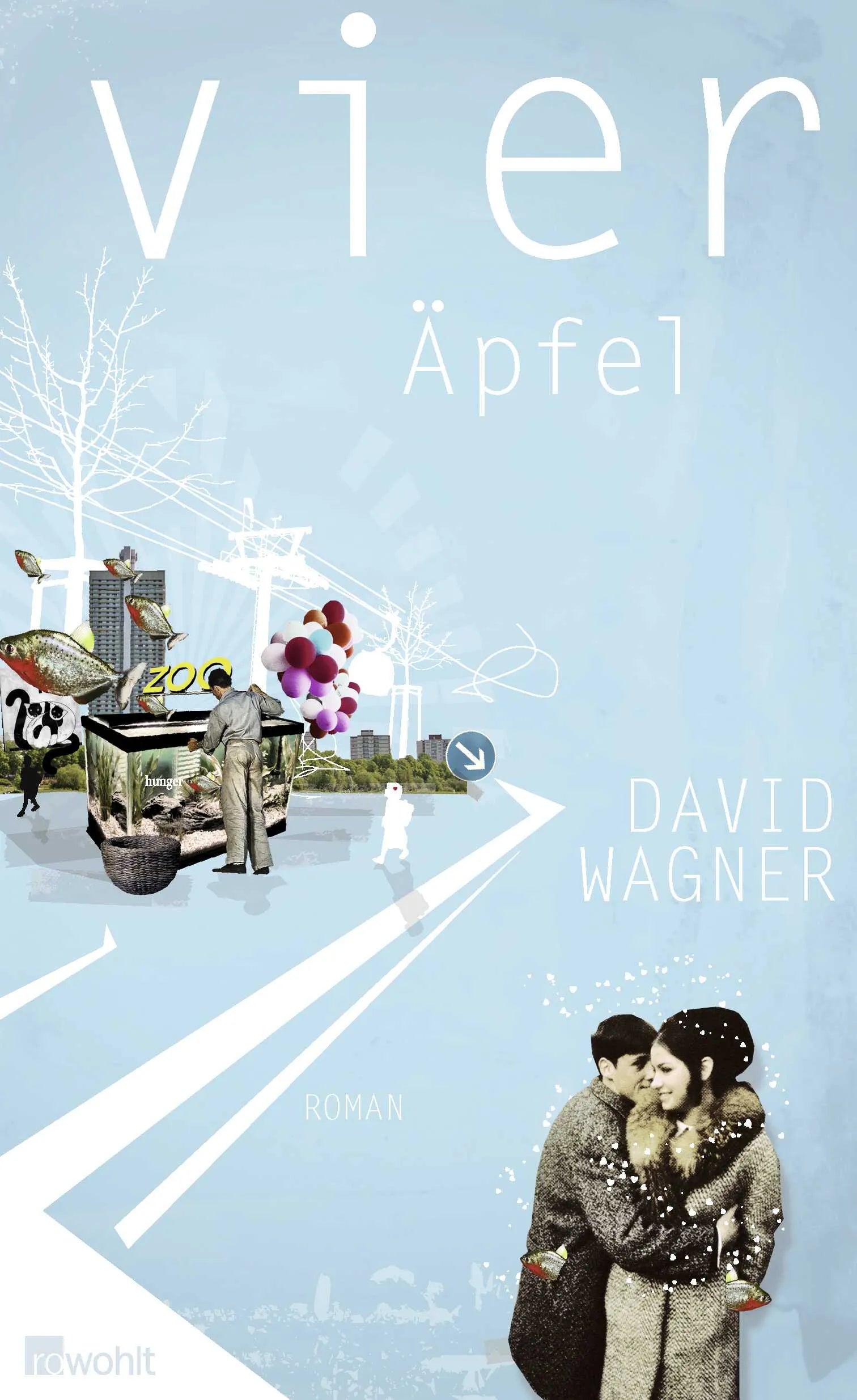 Buchcover von 'Vier Äpfel' - Gebundene Ausgabe von David Wagner