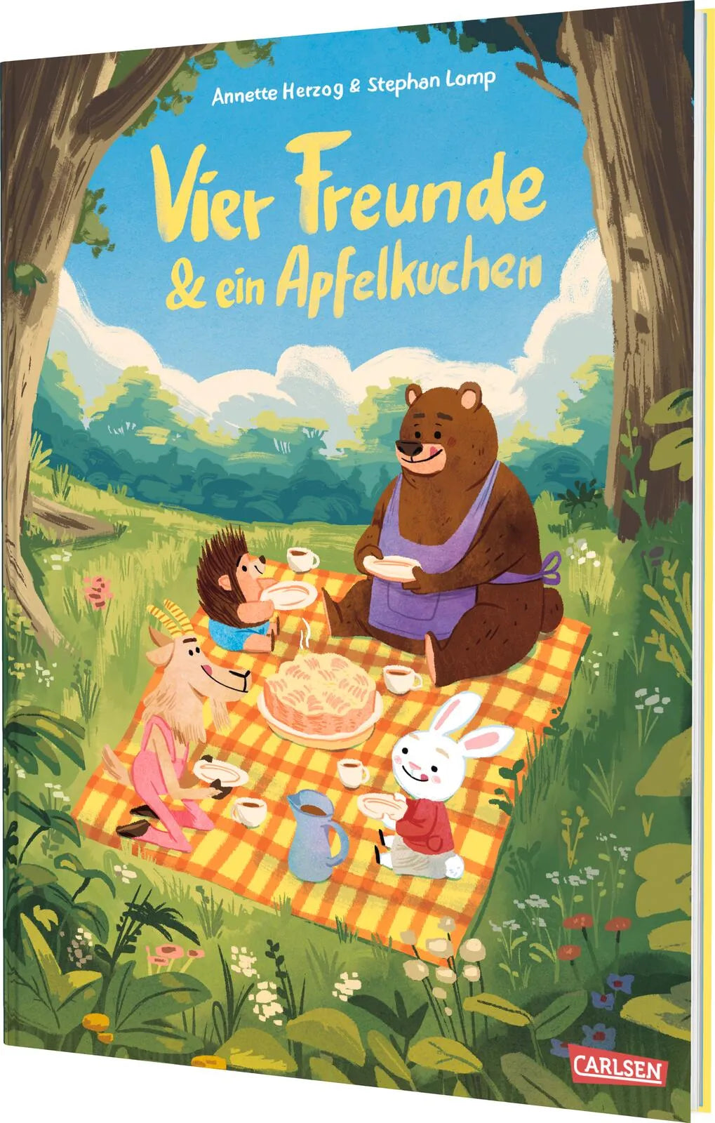 Buchcover von 'Vier Freunde und ein Apfelkuchen' - Gebundene Ausgabe von Annette Herzog