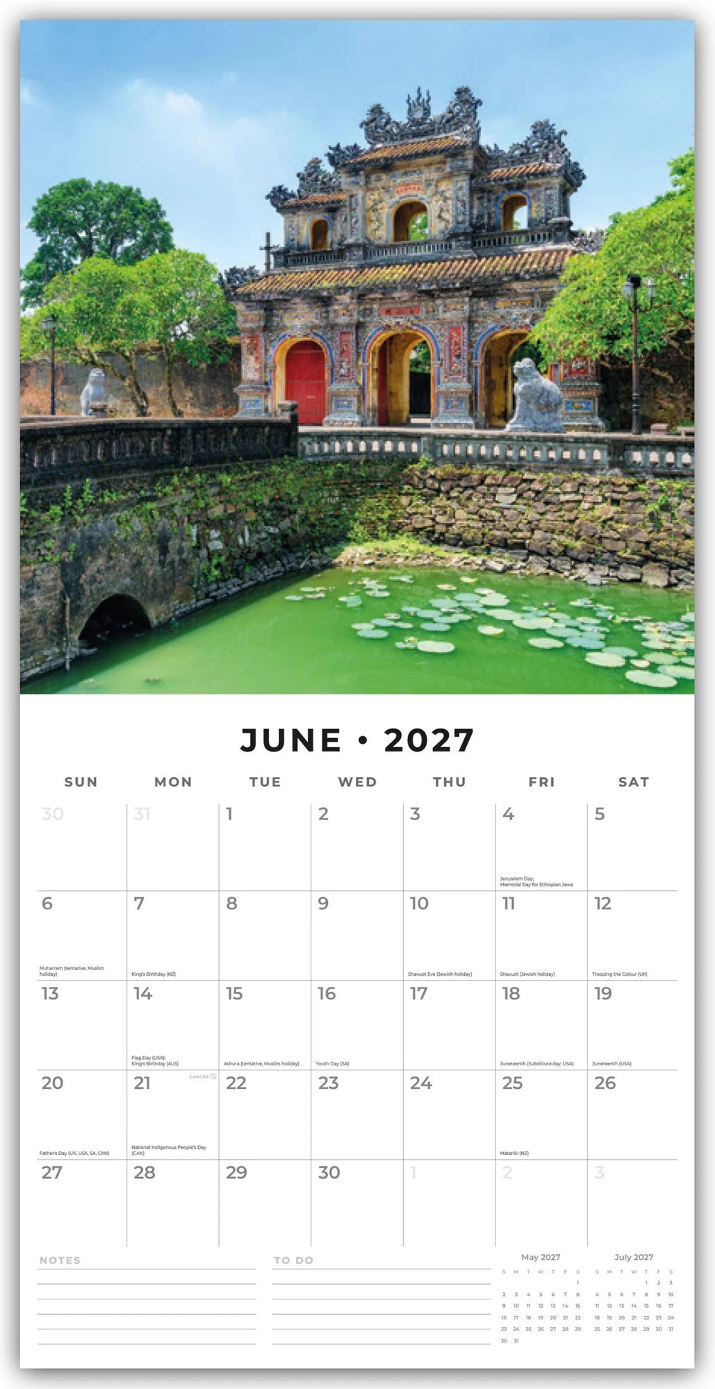 Vietnam 2027 – 16-Monatskalender – Ansicht