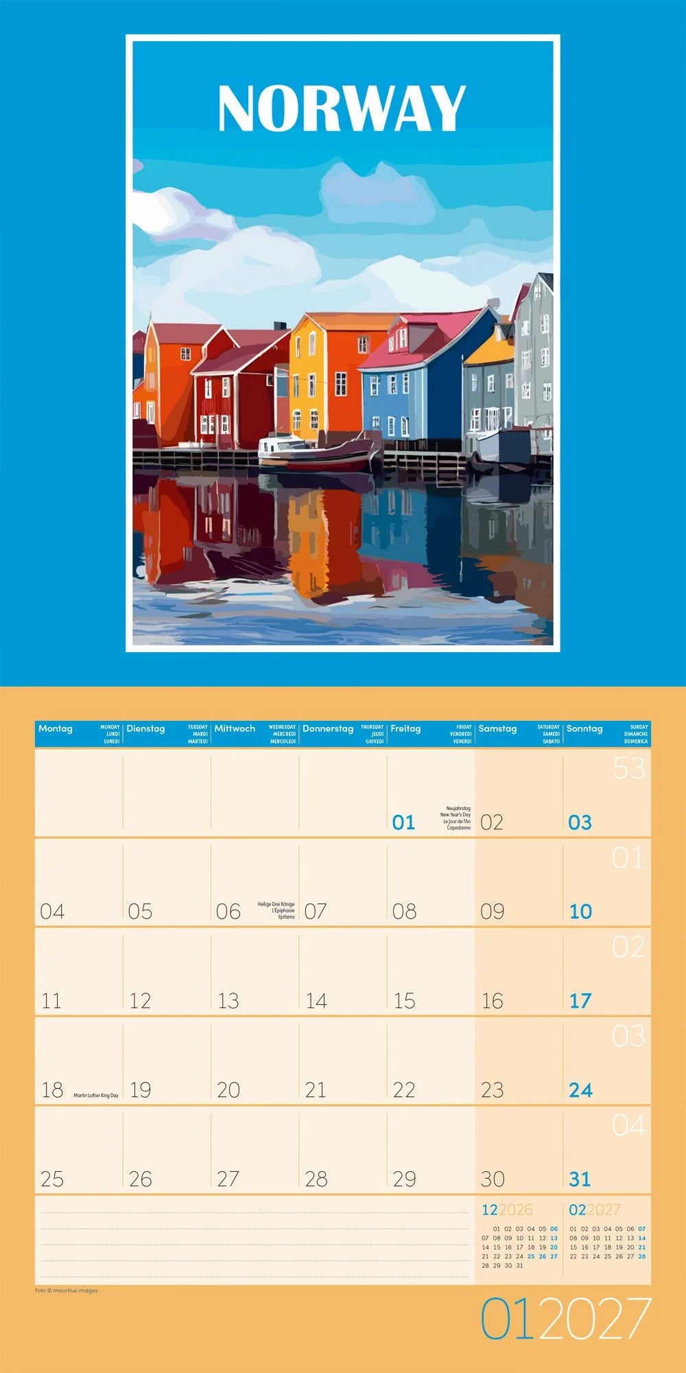 Vintage Voyage Kalender 2027 - 30x30 - Art12 – Ansicht