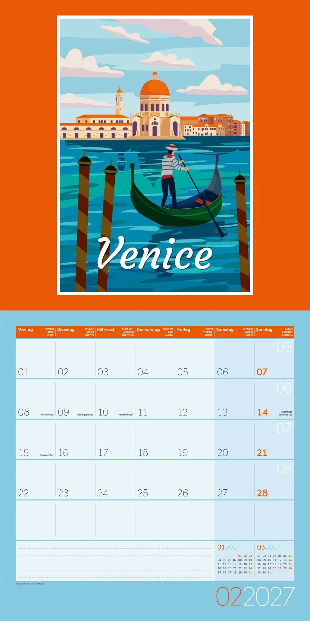 Vintage Voyage Kalender 2027 - 30x30 - Art12 – Ansicht