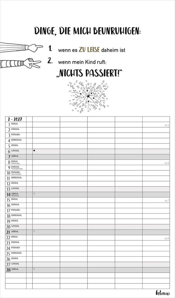 Visual Words Familienplaner 2027 – Ansicht
