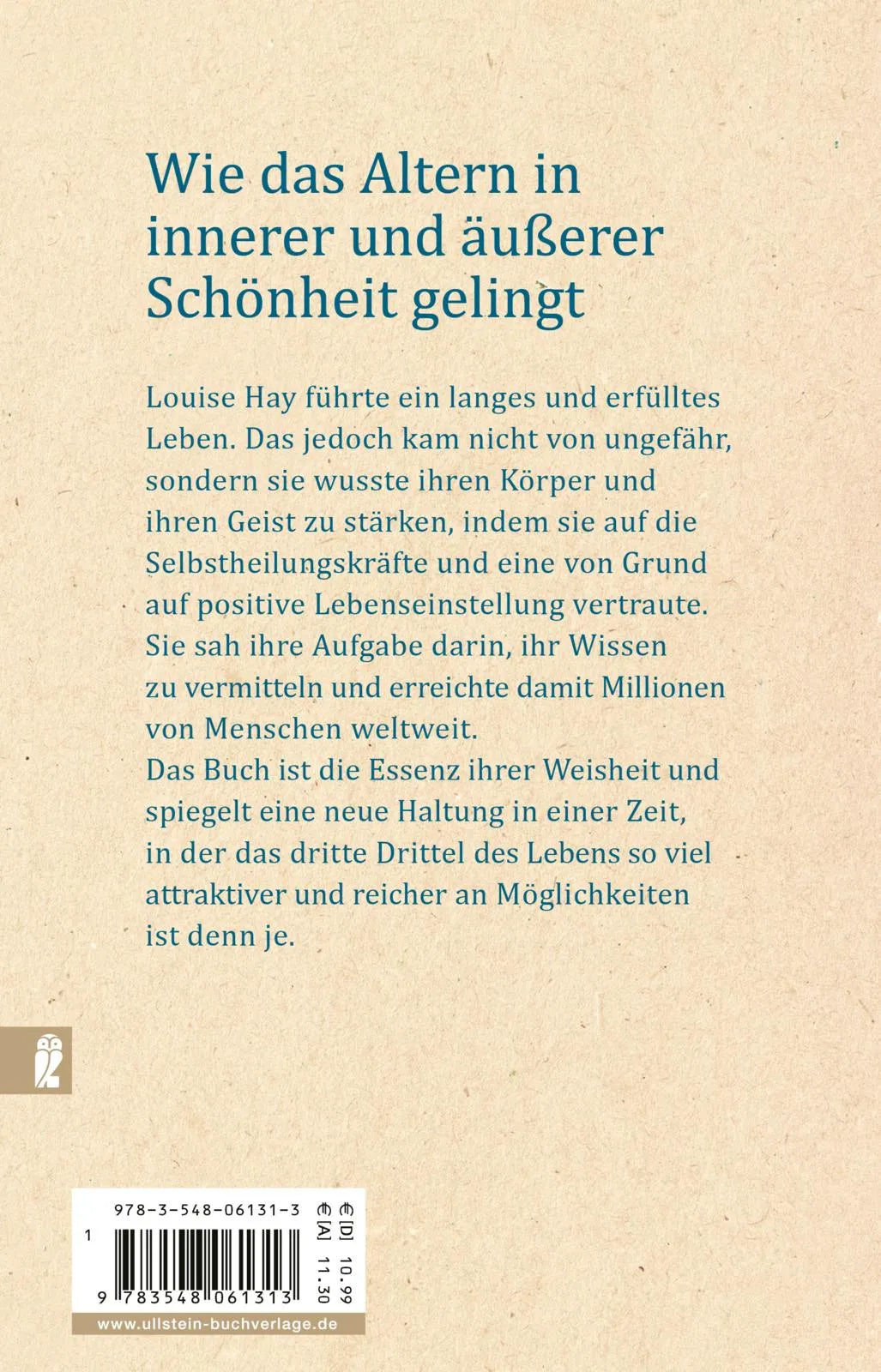 Buchrückseite von 'Vom Glück des Alters' mit Klappentext - Taschenbuch
