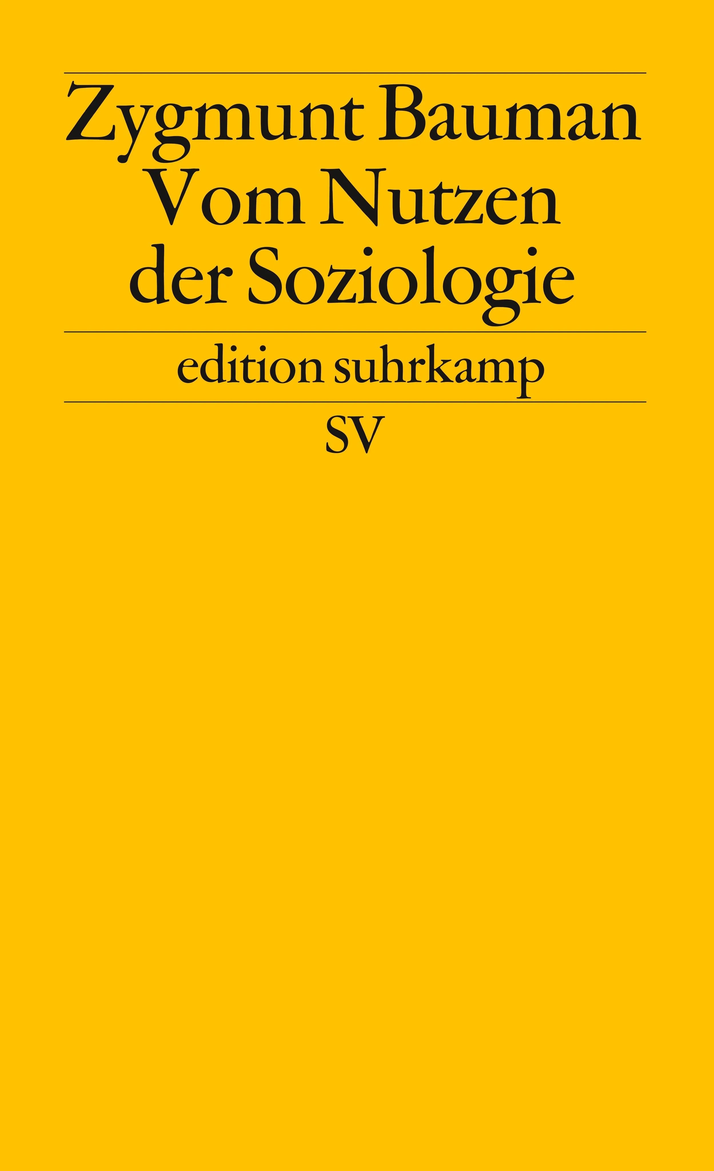 Buchcover von 'Vom Nutzen der Soziologie' - Taschenbuch von Zygmunt Bauman