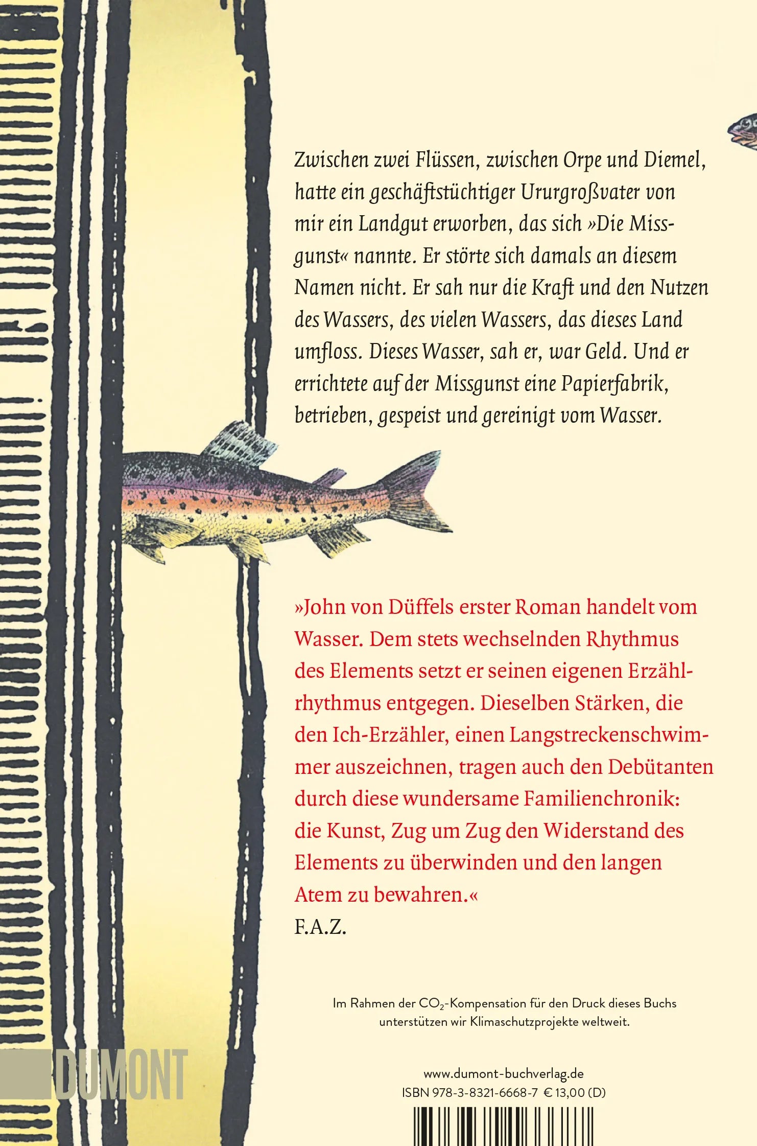 Buchrückseite von 'Vom Wasser' mit Klappentext - Taschenbuch